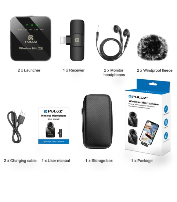 Wireless Lavalier Microphone — Wireless Systems, PULUZ