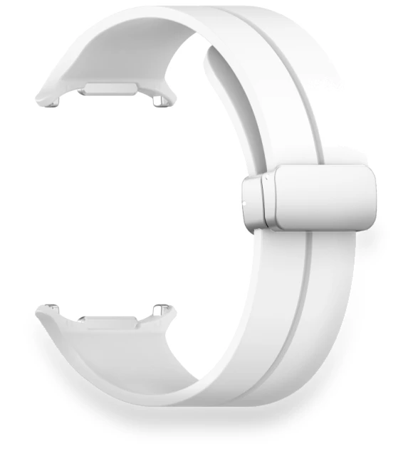 Groove Magnetic Folding Silver Buckle Silicone Watch Band — Bands, Samsung