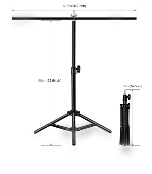 T-Shape Photo Studio Background Support Stand — Support Equipment, PULUZ