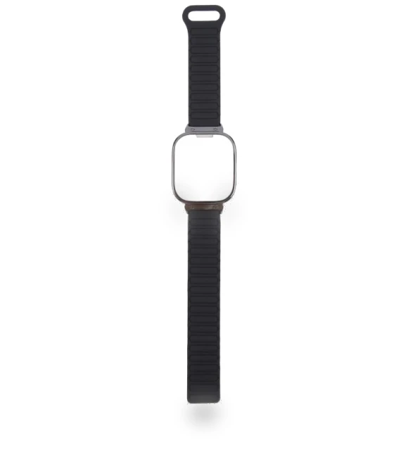 Metal Black Frame Integrated I-shaped Magnetic Silicone Watch Band — Bands, Redmi
