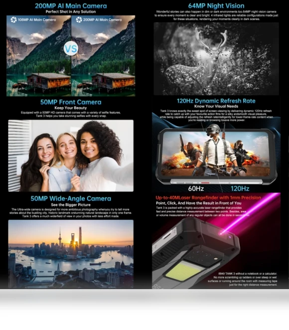 Smartphone with Laser Rangefinder and Night Vision — Mobile Devices & Accessories, Unihertz