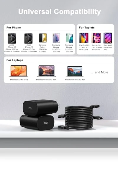 Fast Charging USB C Charger Block with Cable — Chargers & Adapters, Huizhou Guoaotong Technology Co Ltd