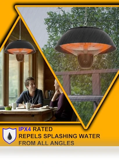 Infrared Hanging Electric Patio Heater — Patio Heaters, SUNNFLAME