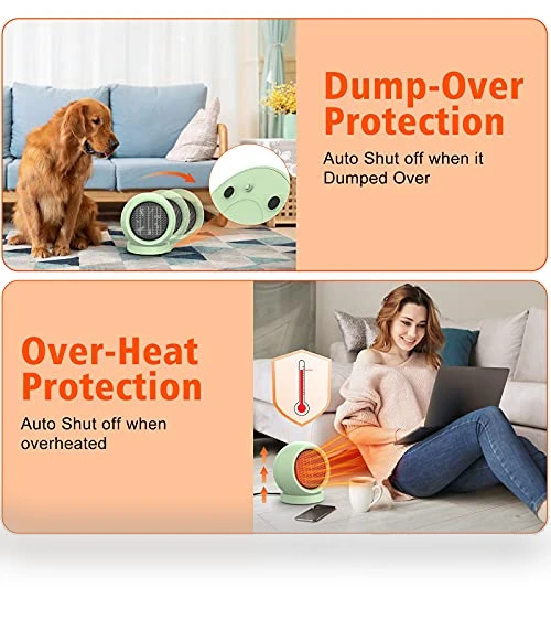 PTC Ceramic Electric Desktop Heater — Portable Heating Solutions, Coolfor