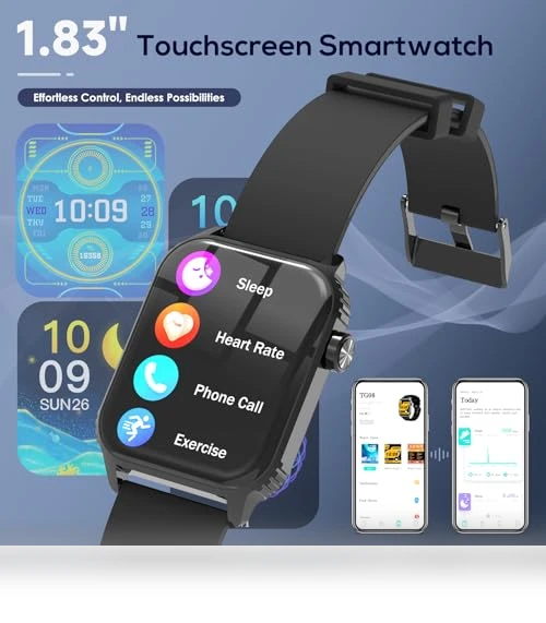 1.83" HD Smartwatch with 120 Sports Modes — Smartwatches, TRAUSI