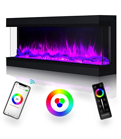 3 Sided Electric Fireplace Insert — Electric Heating Solutions, Cosmopolitan Fireplaces