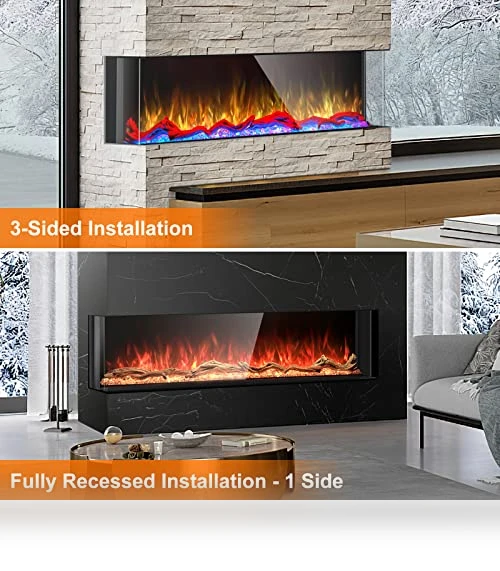 3 Sided Electric Fireplace Insert — Electric Heating Solutions, Cosmopolitan Fireplaces