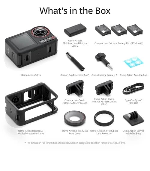 Action Camera 4K with Extended Battery Life — Wearable Cameras, DJI
