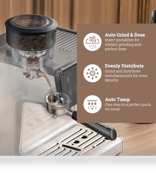 Espresso Machine with Grinder and Milk Frother — Espresso Machines, Acaspresso