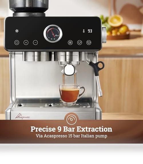 Espresso Machine with Grinder and Milk Frother — Espresso Machines, Acaspresso