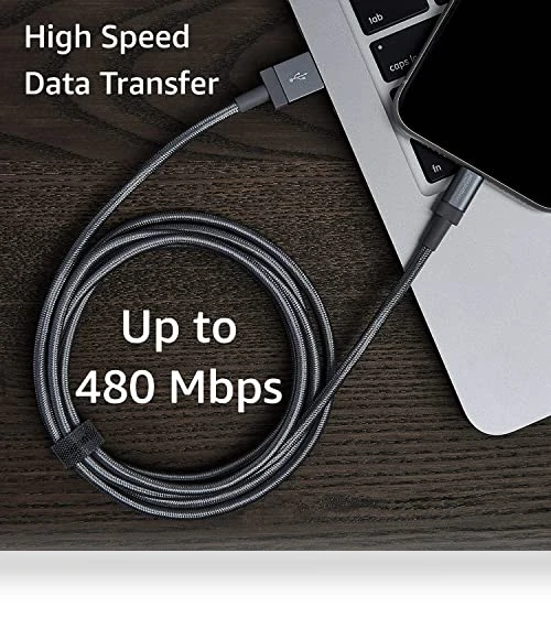 Fast Charging USB-A to Lightning Nylon Braided Charger Cable — Chargers & Cables, Amazon Basics