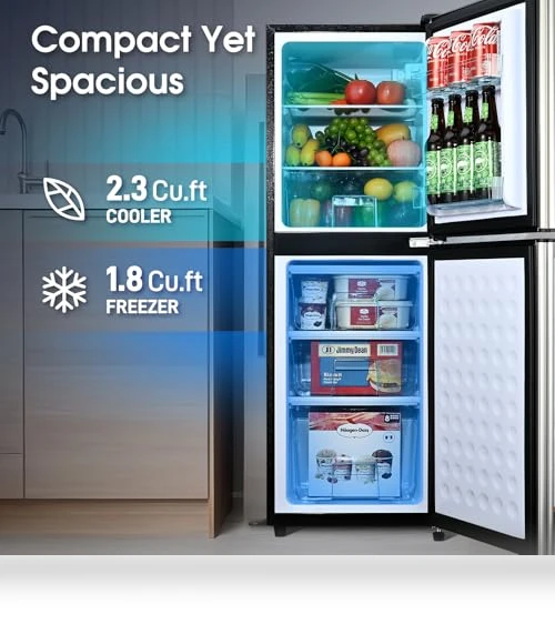 Fridge with Bottom Freezer and Drawer — Mini Fridges, Anypro