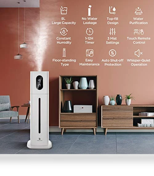 Large Ultrasonic Humidifier with Remote Control — Air Moisturizers, AILINKE