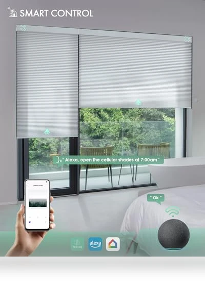Motorized Cellular Shades — Honeycomb, Yoolax