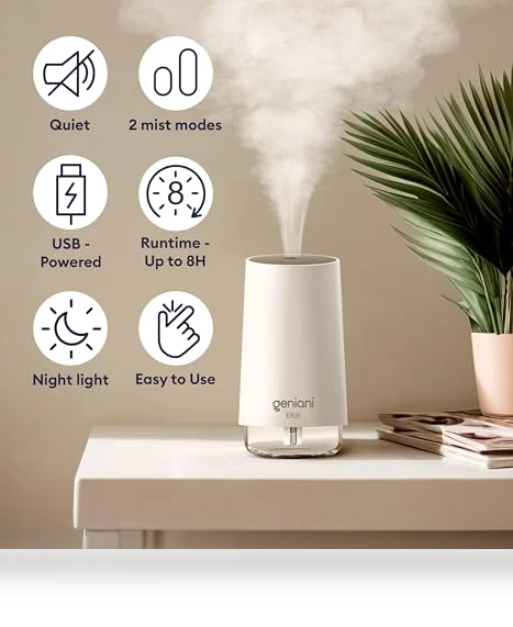 Portable Cool Mist Humidifier — Air Moisturizers, GENIANI