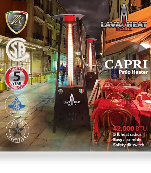 Portable Propane Pyramid Patio Heater — Heater Covers, Lava Heat Italia