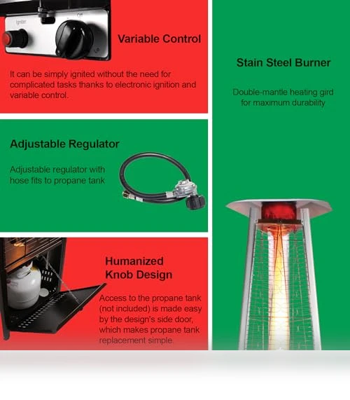 Portable Propane Pyramid Patio Heater — Heater Covers, Lava Heat Italia