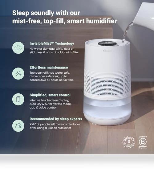 Premium Smart Humidifier for Large Rooms — Air Moisturizers, BLUEAIR