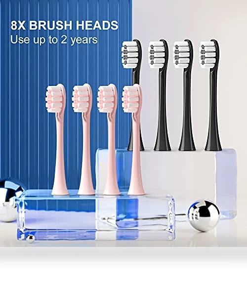 Rechargeable Electric Toothbrushes Set — Ultrasonic, HUBAKO