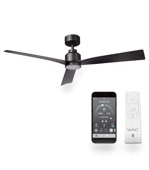 Smart Home Ceiling Fan with LED Light Kit — Ceiling Fan Wall Controls, WAC Lighting
