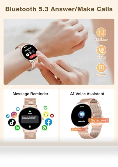 Smart Watch for Women with AMOLED Display — Smartwatches, SOUYIE