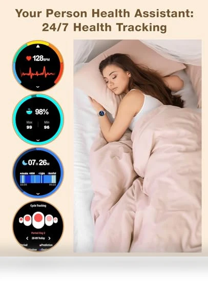 Smart Watch for Women with AMOLED Display — Smartwatches, SOUYIE