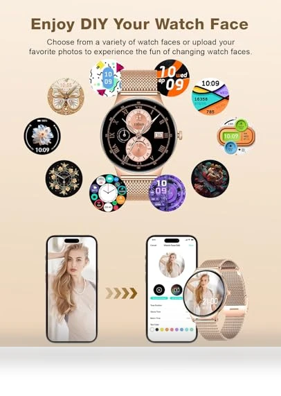 Smart Watch for Women with AMOLED Display — Smartwatches, SOUYIE
