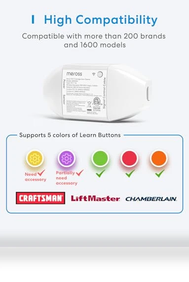Smart WiFi Garage Door Opener Remote — Smart Home Hubs & Controllers, meross
