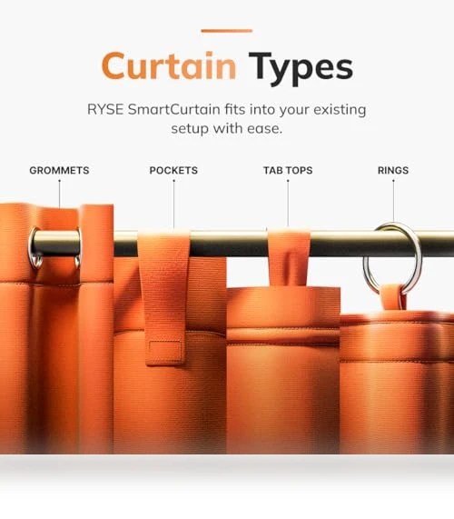 SmartCurtain Motorized Curtain — Café Rings, RYSE