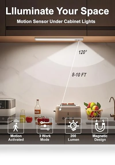 Under Cabinet Lighting Motion Sensor — Timers, SZOKLED