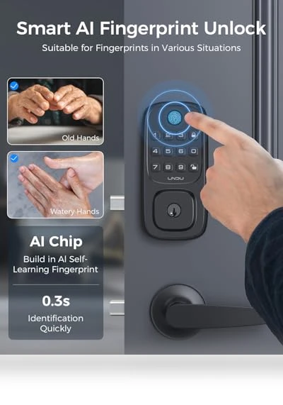 WiFi Smart Keypad Deadbolt with Handle Set — Deadbolts, LNDU