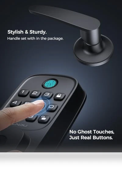 WiFi Smart Keypad Deadbolt with Handle Set — Deadbolts, LNDU