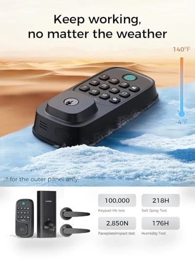 WiFi Smart Keypad Deadbolt with Handle Set — Deadbolts, LNDU