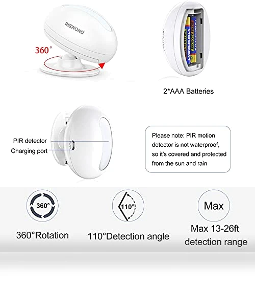 Wireless Motion Sensor Door Chime — Chimes, AMHEY