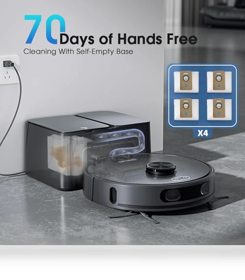 3-in-1 Robotic Vacuum and Mop — Smart Cleaning Robots, SHELIKI
