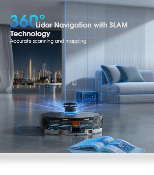 3-in-1 Robotic Vacuum and Mop — Smart Cleaning Robots, SHELIKI