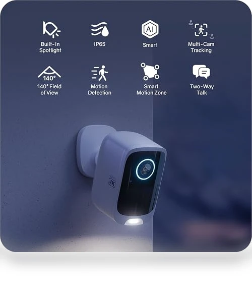 4K Security Cameras Wireless Outdoor/Indoor — Smart Home Security, Safemo