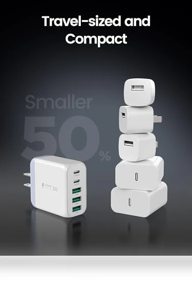 50W 5-Port USB Wall Charger — Wall Chargers, EIZLXQ