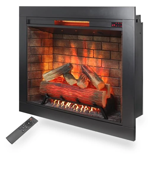Electric Fireplace Insert with Real Fire Crackling Sound — Tabletop Fireplaces, Innoflame