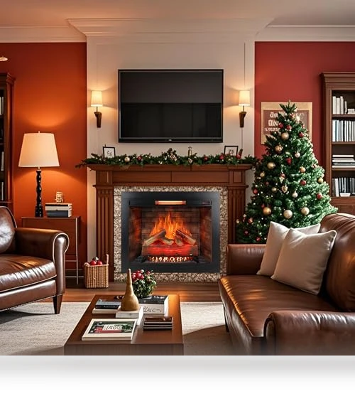 Electric Fireplace Insert with Real Fire Crackling Sound — Tabletop Fireplaces, Innoflame