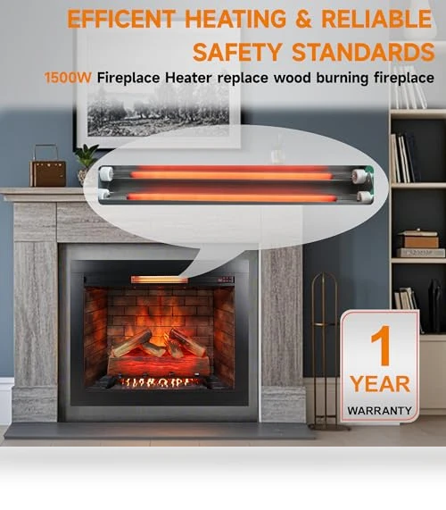 Electric Fireplace Insert with Real Fire Crackling Sound — Tabletop Fireplaces, Innoflame