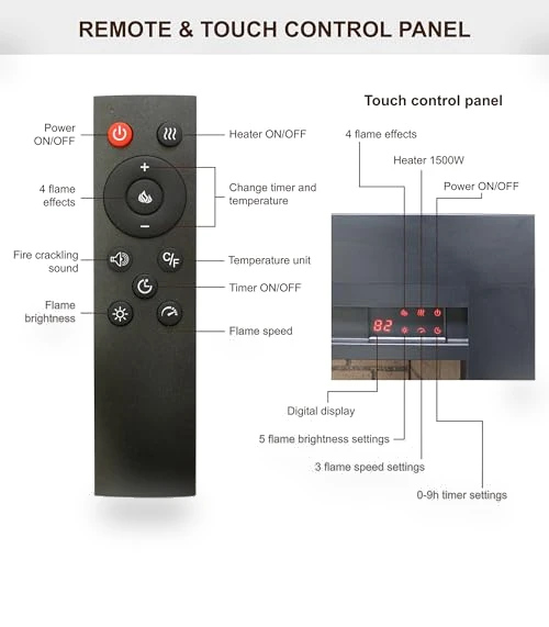 Electric Fireplace Insert with Real Fire Crackling Sound — Tabletop Fireplaces, Innoflame