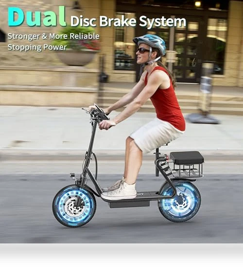 Electric Scooter with Seat — Electric Self-Balancing Scooters, MAXSHOT