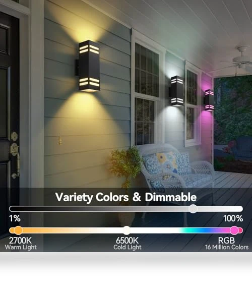 Outdoor Smart Wall Lights — LED, Zinola