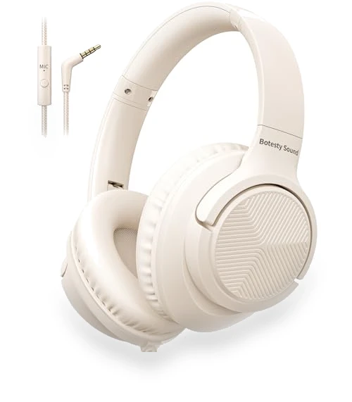 Over Ear Foldable Headphones with Microphone — In-Ear Headphones, Botesty Sound