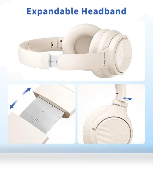 Over Ear Foldable Headphones with Microphone — In-Ear Headphones, Botesty Sound