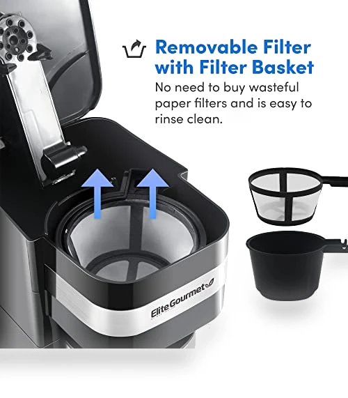 Personal Single-Serve Compact Coffee Maker — Single-Cup Coffee Makers, Elite Gourmet