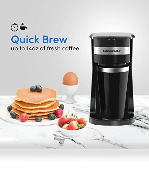 Personal Single-Serve Compact Coffee Maker — Single-Cup Coffee Makers, Elite Gourmet