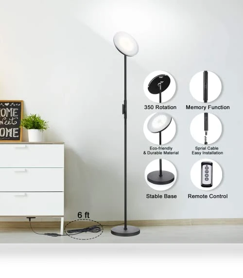 Sky LED Modern Torchiere Floor Lamp — Lighting, JOOFO