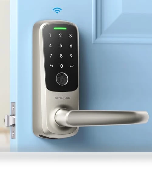 Smart Lock with Built-in WiFi and Fingerprint Access — Keyless Entry, ULTRALOQ